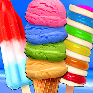 Rainbow Ice Cream And Popsicles